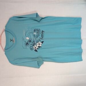 🍉 Hurley Light Blue Sailboat Tee Size Medium